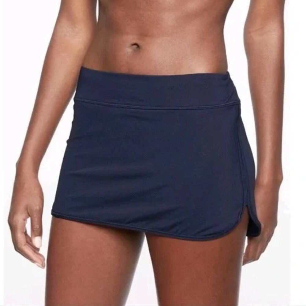 Athleta Tidal Swim Skirt Size M in Navy
